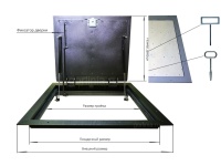 Напольный люк Стелс-У 700*900п уголок утепленный схемы